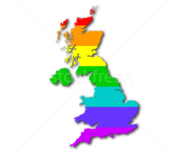 Stock photo: United Kingdom - Rainbow flag pattern