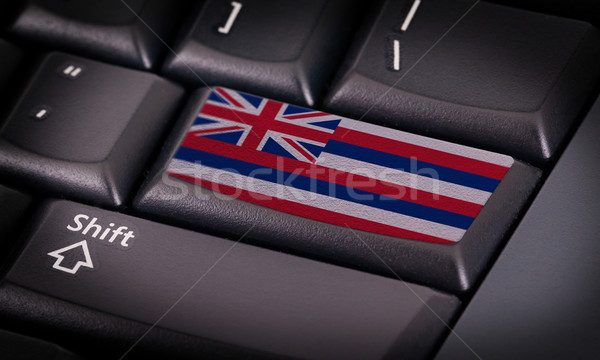 Flagge Tastatur Taste Hawaii Design Laptop Stock foto © michaklootwijk