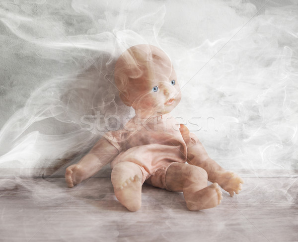 Concept of child abuse - Smoking in vicinity of children Stock photo © michaklootwijk