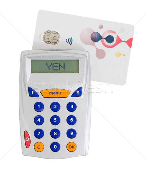 Card reader for reading a bank card Stock photo © michaklootwijk