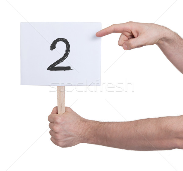Sign with a number, 2 Stock photo © michaklootwijk