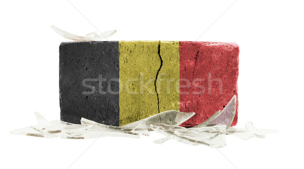 Brick with broken glass, violence concept Stock photo © michaklootwijk