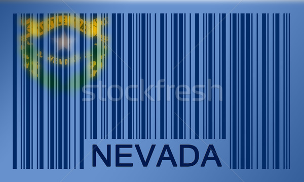 Barcode Flagge Nevada gemalt Oberfläche Design Stock foto © michaklootwijk