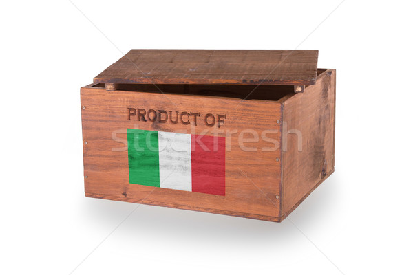 Stock fotó: Fából · készült · láda · izolált · fehér · termék · Olaszország