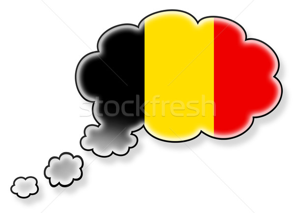 Flag in the cloud, isolated on white background Stock photo © michaklootwijk