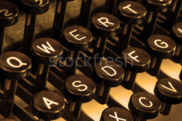 Stock photo: Close up of a dirty vintage typewriter