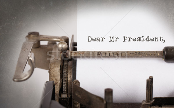 Vintage inscription made by old typewriter Stock photo © michaklootwijk