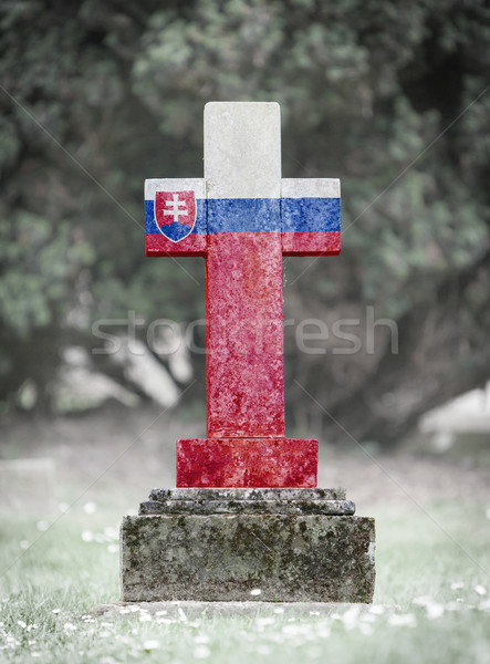 Gravestone in the cemetery - Slovakia Stock photo © michaklootwijk