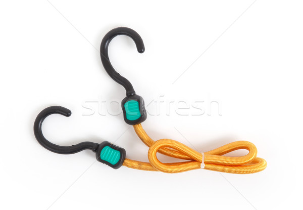 черный крюк эластичный веревку белый бизнеса Сток-фото © michaklootwijk