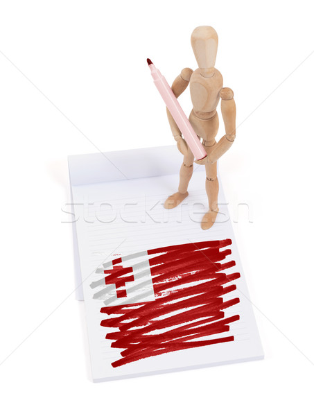 Wooden mannequin made a drawing - Tonga Stock photo © michaklootwijk