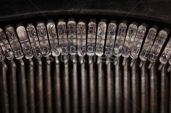 Types of vintage typewriter close-up Stock photo © michaklootwijk