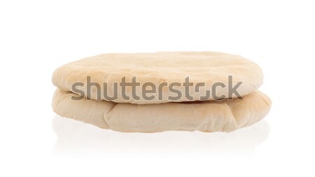 Izraelski chleba pita odizolowany biały obiedzie Zdjęcia stock © michaklootwijk