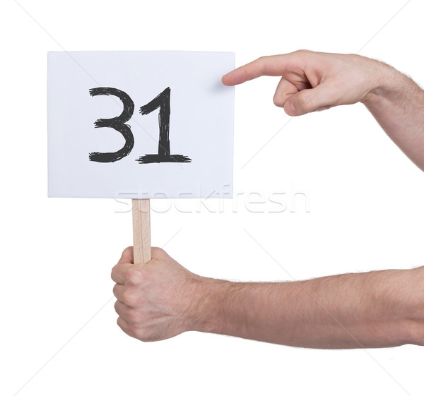 簽署 數 31日， 孤立 白 業務 商業照片 © michaklootwijk
