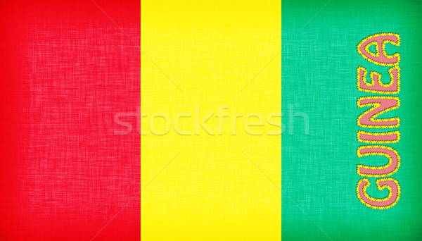 Flag of Guinea stitched with letters Stock photo © michaklootwijk