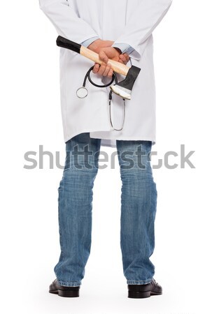 Close-up of a man with a gun and handcuffs Stock photo © michaklootwijk