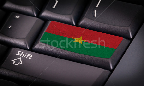 Flagge Tastatur Taste Burkina Design Laptop Stock foto © michaklootwijk