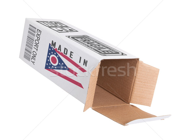 Exporter produit Ohio papier boîte Photo stock © michaklootwijk