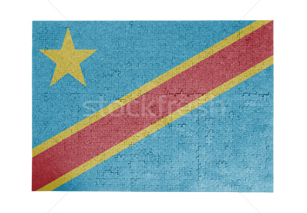 Groot 1000 stukken Congo vlag Stockfoto © michaklootwijk