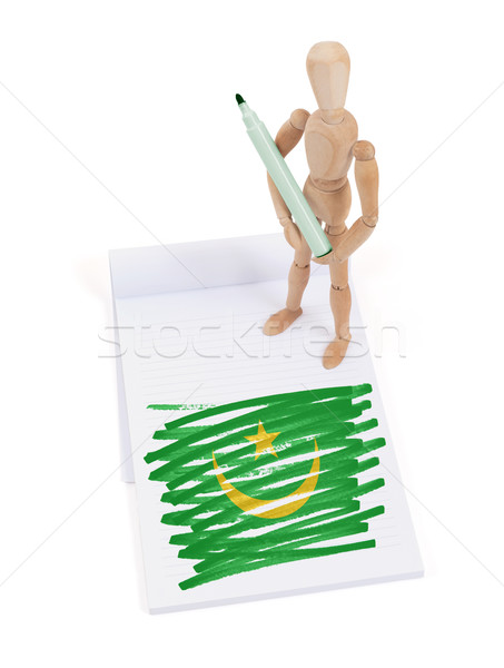 Stock photo: Wooden mannequin made a drawing - Mauritania