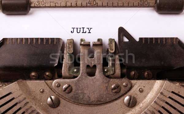 Stock photo: Old typewriter - July