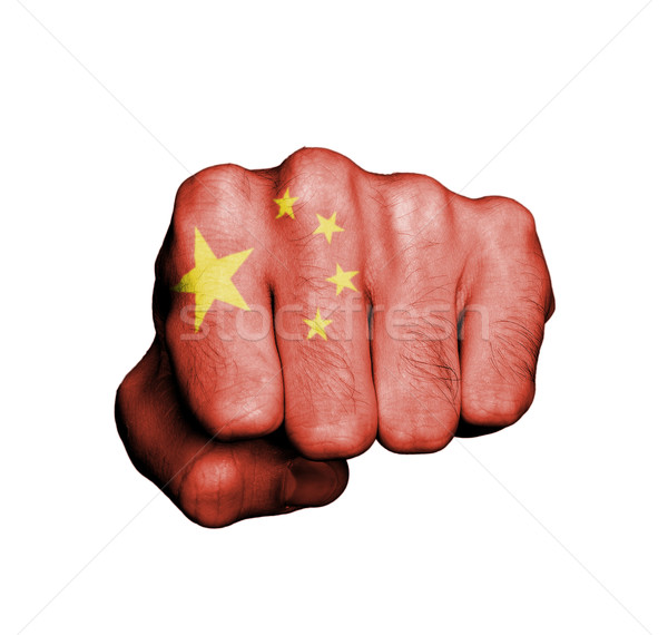 Elöl kilátás ököl szalag Kína kéz Stock fotó © michaklootwijk
