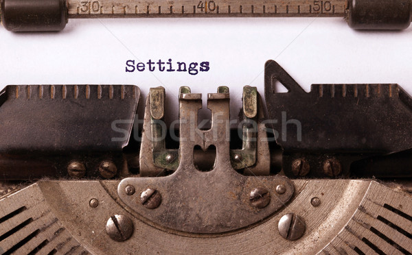 Vintage inscription made by old typewriter Stock photo © michaklootwijk