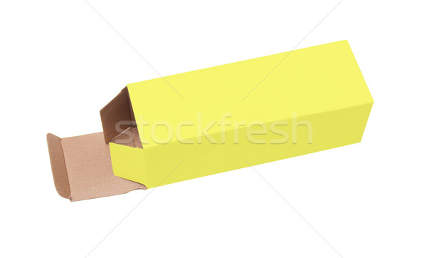 Yellow cardboard box on a white background Stock photo © michaklootwijk