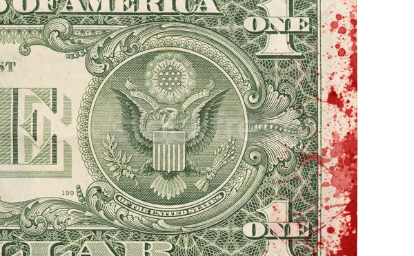 US one Dollar bill, close up, blood Stock photo © michaklootwijk