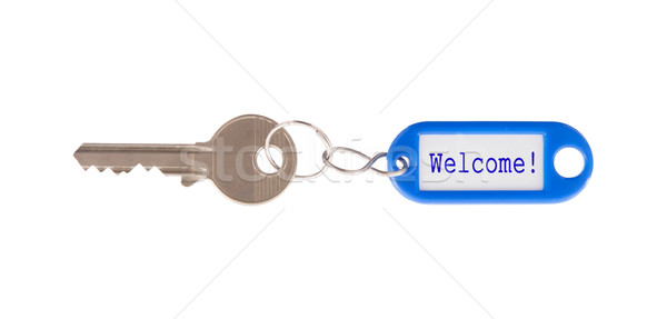 Key with blank label isolated Stock photo © michaklootwijk