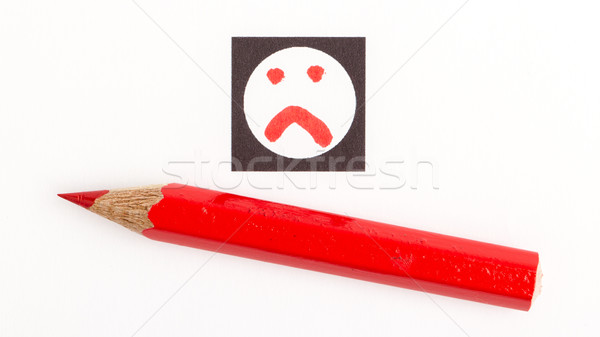 красный карандашом право настроение подобно Сток-фото © michaklootwijk