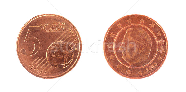 Euro sent sikke yalıtılmış beyaz iş Stok fotoğraf © michaklootwijk
