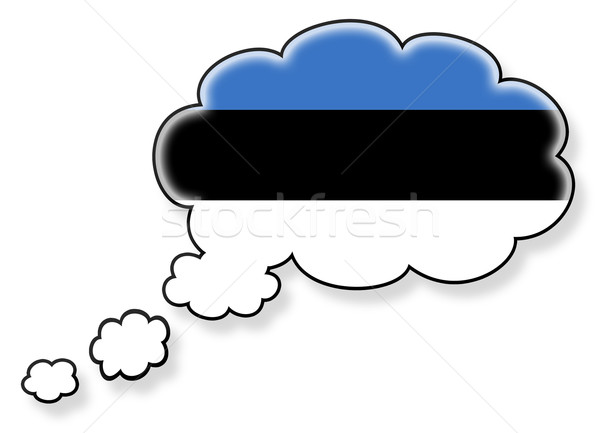 Flag in the cloud, isolated on white background Stock photo © michaklootwijk