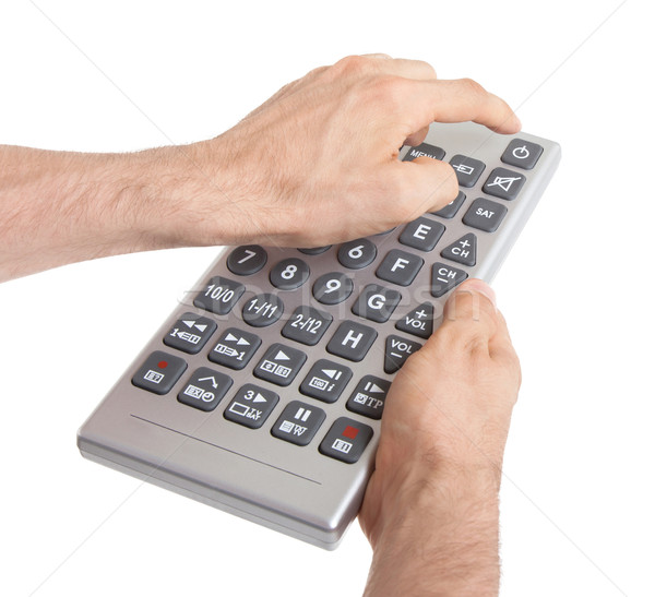 Media conceptual image - Unusual large remote control Stock photo © michaklootwijk