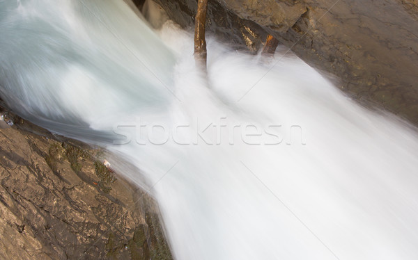 Trummelbach falls (Trummelbachfalle), waterfall in the mountain Stock photo © michaklootwijk