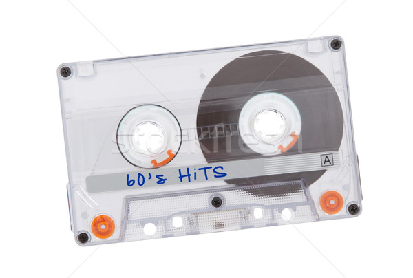 Vintage audio kaseta taśmy odizolowany biały Zdjęcia stock © michaklootwijk