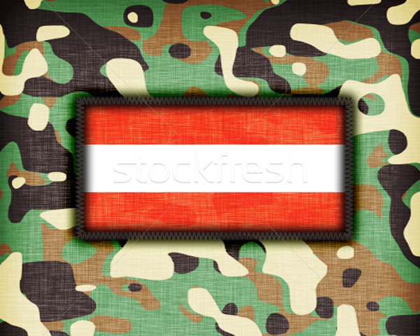 Camouflage uniform Oostenrijk vlag textuur abstract Stockfoto © michaklootwijk