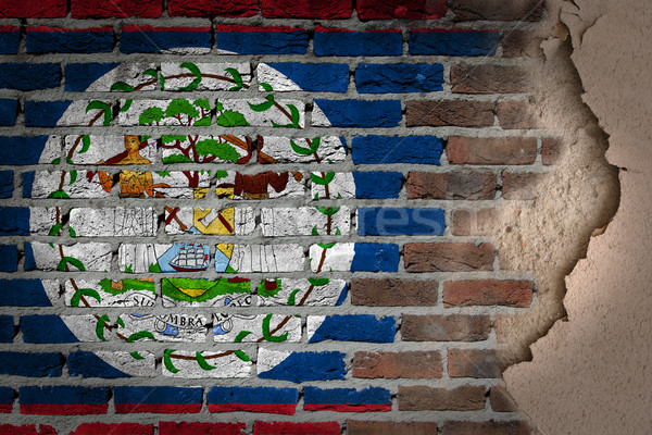 Donkere muur gips Belize textuur vlag Stockfoto © michaklootwijk