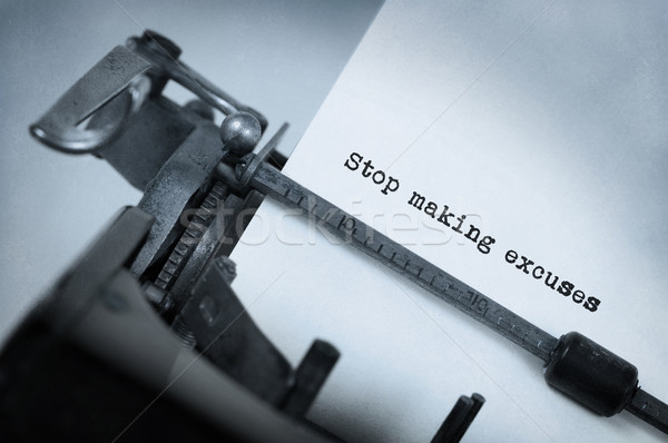 Vintage inscription made by old typewriter Stock photo © michaklootwijk