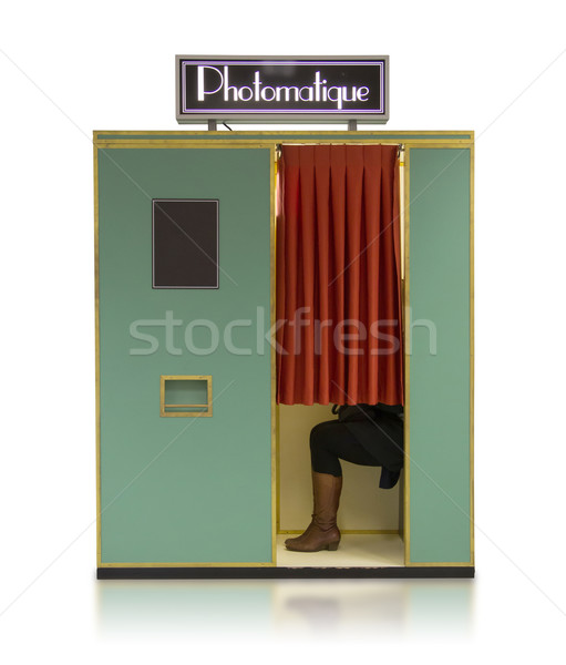 Vintage style photo booth vending machine on a white background Stock photo © michaklootwijk
