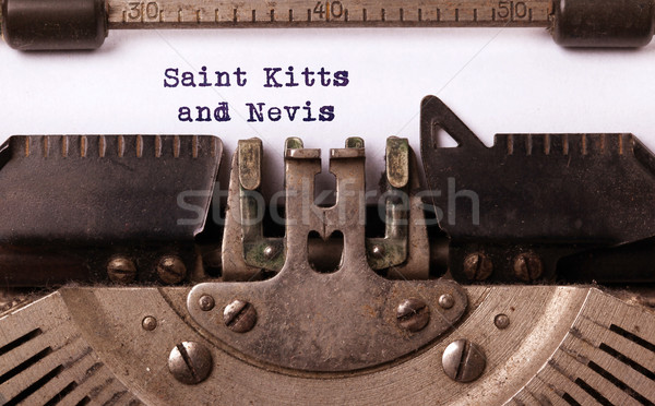 Old typewriter - Saint Kitts and Nevis Stock photo © michaklootwijk