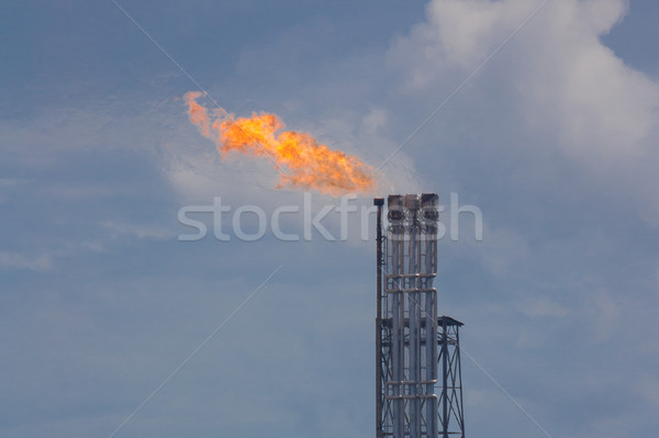 Ardere ulei gaz semnal luminos apus rotterdam Imagine de stoc © michaklootwijk