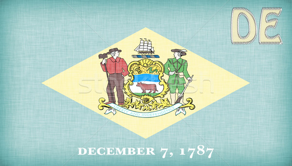 Linen flag of the US state of Delaware Stock photo © michaklootwijk