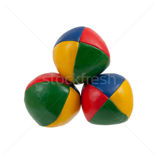 Stock photo: Three juggle balls isolated