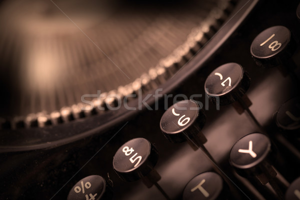 Close up photo of antique typewriter keys Stock photo © michaklootwijk