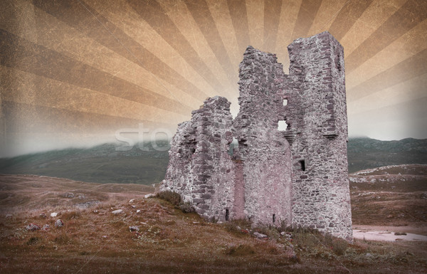 Ruinen alten Burg Schottland Gebäude Landschaft Stock foto © michaklootwijk