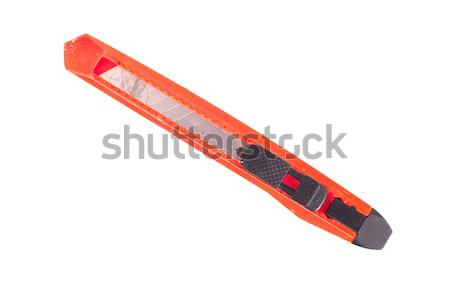 Utilidad cuchillo aislado blanco trabajo naranja Foto stock © michaklootwijk