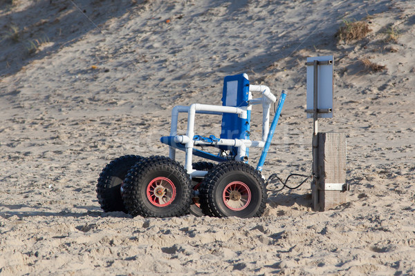 Wheelchair designed specifically for use on the Sea Beach Stock photo © michaklootwijk