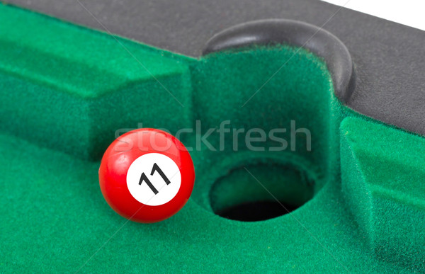 Red snooker ball - number 11 Stock photo © michaklootwijk