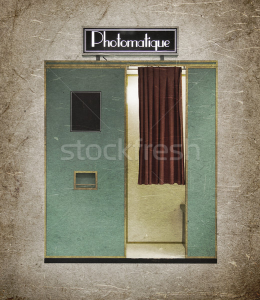 Vintage style photo booth vending machine on a white background Stock photo © michaklootwijk