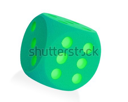 Large green foam die isolated - 6 Stock photo © michaklootwijk
